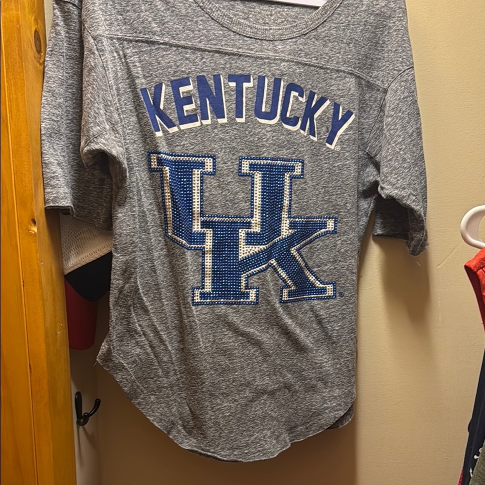 Gray and Blue Short Sleeve Tee